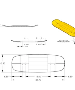 Waterborne Skateboards Chub surf skate deck #2