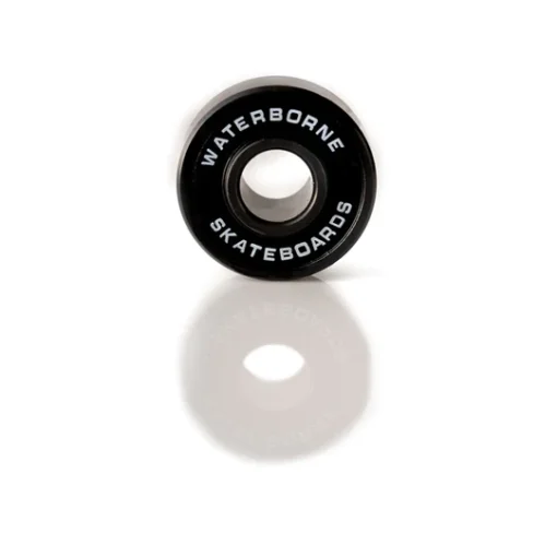 Black-Chrome, Skate Bearings, High Velocity, Bamboo Packaging, 8 bearings, Pre lubricated, Built in Spacers