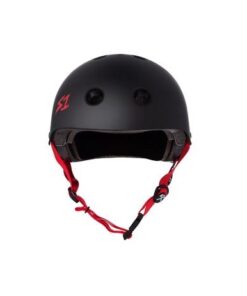 S1 Lifer Helmets, Black Matt, Red Strap, protection