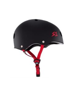 S1 Lifer Helmets, Black Matt, Red Strap, protection