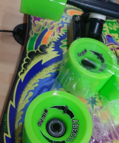 ABEC11 surf skateboard wheels Bigzigs Lime 75mm