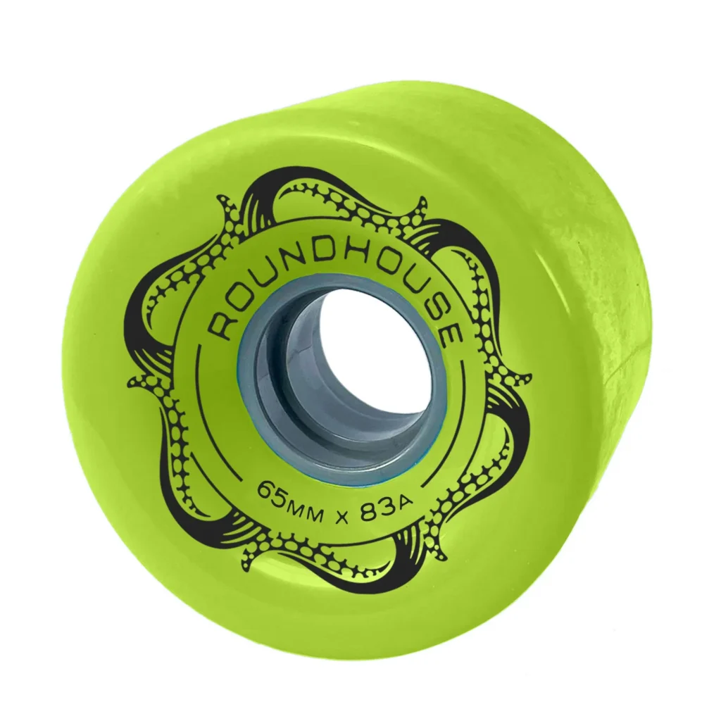 Carver Skateboards Roundhouse Wheels – 65mm Slicks – Green Glo (83A)